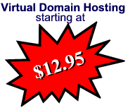Virtual Domain Hosting starting at $12.95